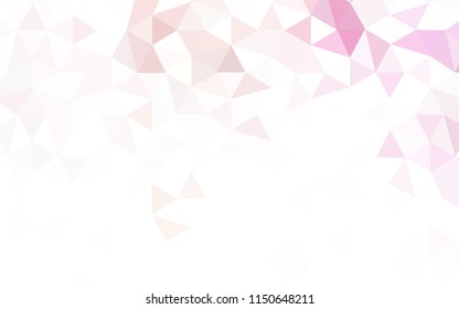 Light Pink, Blue vector low poly texture. Shining colorful illustration with triangles. Brand new style for your business design.