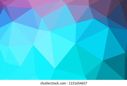 Light Pink, Blue vector low poly texture. Shining polygonal illustration, which consist of triangles. A completely new design for your leaflet.