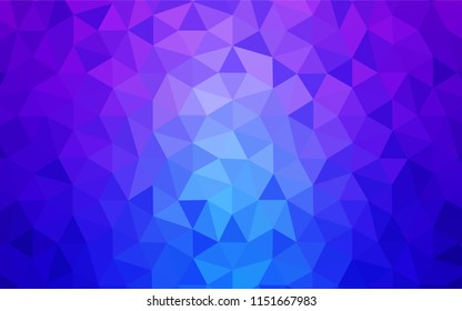 Light Pink, Blue vector low poly layout. Polygonal abstract illustration with gradient. Brand new style for your business design.