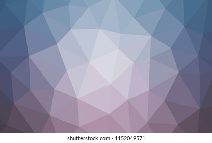 Light Pink, Blue vector low poly layout. Modern abstract illustration with triangles. A new texture for your web site.