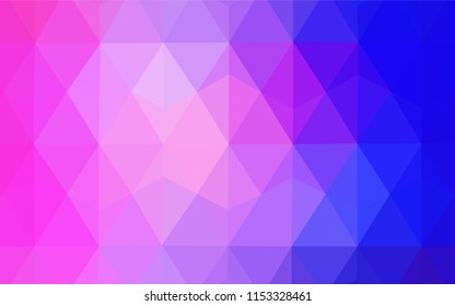 Light Pink, Blue vector low poly cover. Colorful illustration in abstract style with triangles. Polygonal design for your web site.