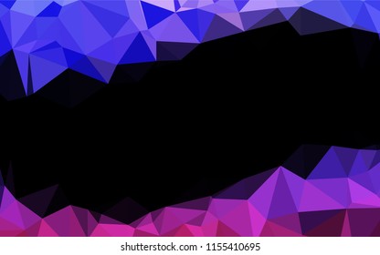 Light Pink, Blue vector low poly texture. An elegant bright illustration with gradient. Triangular pattern for your business design.