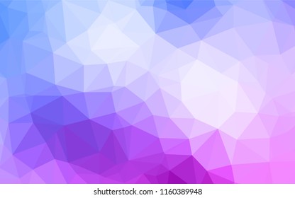 Light Pink, Blue vector low poly layout. Colorful abstract illustration with gradient. A new texture for your design.