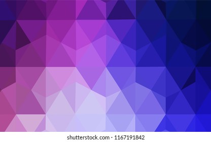 Light Pink, Blue vector low poly texture. Glitter abstract illustration with an elegant triangles. Polygonal design for your web site.