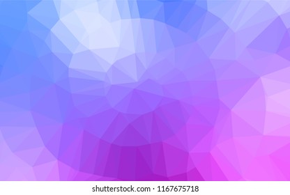 Light Pink, Blue vector low poly layout. Colorful illustration in abstract style with gradient. The textured pattern can be used for background.