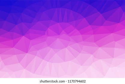 Light Pink, Blue vector low poly layout. Shining colored illustration in a Brand new style. Triangular pattern for your business design.
