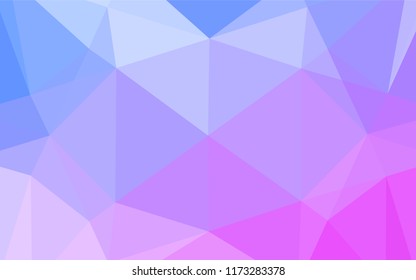Light Pink, Blue vector low poly layout. Creative illustration in halftone style with gradient. Brand new style for your business design.
