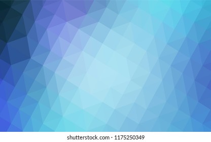 Light Pink, Blue vector low poly layout. Triangular geometric sample with gradient.  Triangular pattern for your design.