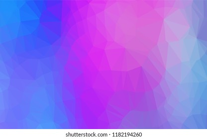 Light Pink, Blue vector low poly layout. Glitter abstract illustration with an elegant design. The textured pattern can be used for background.