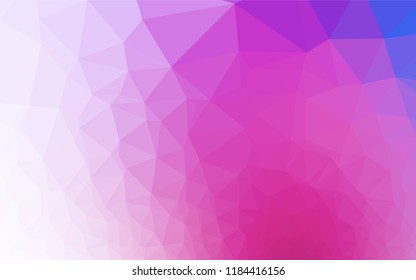 Light Pink, Blue vector low poly layout. Creative geometric illustration in Origami style with gradient. A new texture for your design.