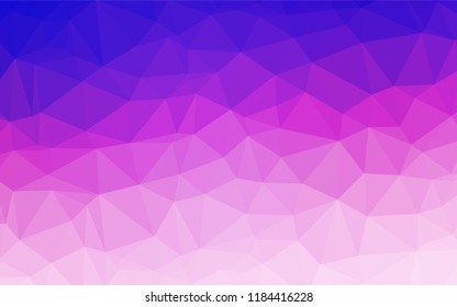 Light Pink, Blue vector low poly layout. Modern geometrical abstract illustration with gradient. The textured pattern can be used for background.