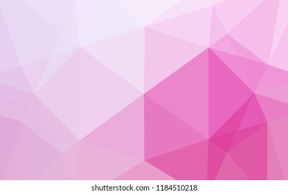 Light Pink, Blue vector low poly cover. Brand new colored illustration in blurry style with gradient. The best triangular design for your business.