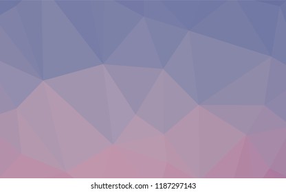 Light Pink, Blue vector low poly cover. Polygonal abstract illustration with gradient. Best triangular design for your business.