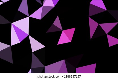 Light Pink, Blue vector low poly layout. Glitter abstract illustration with an elegant design. Triangular pattern for your business design.