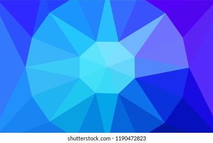 Light Pink, Blue vector low poly layout with a diamond. Illustration in Origami style with gradient. Best triangular design for your business.