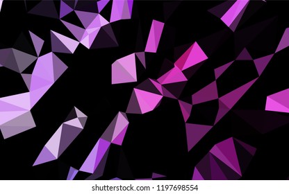 Light Pink, Blue vector low poly texture. Triangular geometric sample with gradient.  The completely new template can be used for your brand book.