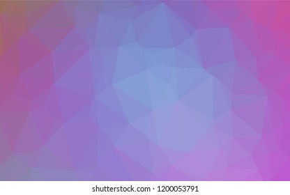 Light Pink, Blue vector low poly cover. A vague abstract illustration with gradient. The best triangular design for your business.