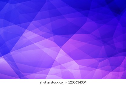 Light Pink, Blue vector low poly cover. Glitter abstract illustration with an elegant triangles. Pattern for a brand book's backdrop.