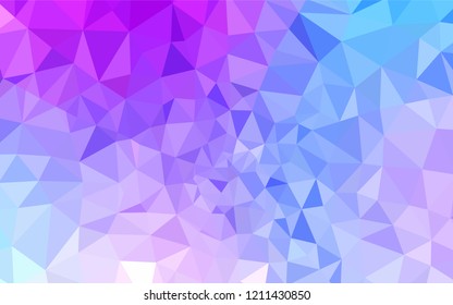 Light Pink, Blue vector low poly texture. Creative illustration in halftone style with triangles. Textured pattern for your backgrounds.