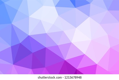 Light Pink, Blue vector low poly texture. Glitter abstract illustration with an elegant design. The polygonal design can be used for your web site.