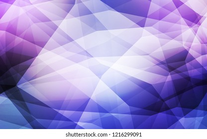Light Pink, Blue vector low poly texture. Colorful illustration in polygonal style with gradient. Textured pattern for your backgrounds.
