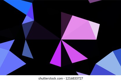 Light Pink, Blue vector low poly cover. Modern geometrical abstract illustration with gradient. A completely new template for your business design.
