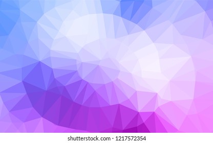 Light Pink, Blue vector low poly layout. Creative illustration in halftone style with gradient. Brand new style for your business design.