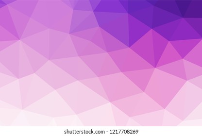 Light Pink, Blue vector low poly texture. Glitter abstract illustration with an elegant design. Triangular pattern for your business design.