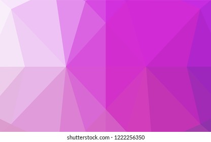 Light Pink, Blue vector low poly cover. Glitter abstract illustration with an elegant design. Triangular pattern for your business design.