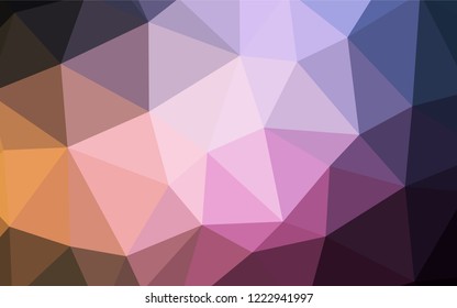 Light Pink, Blue vector low poly cover. Geometric illustration in Origami style with gradient.  A completely new design for your leaflet.