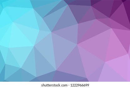 Light Pink, Blue vector low poly cover. Colorful illustration in polygonal style with gradient. Pattern for a brand book's backdrop.