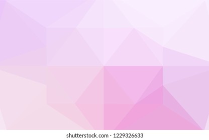 Light Pink, Blue vector low poly cover. Colorful illustration in abstract style with gradient. The template can be used as a background for cell phones.