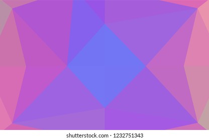 Light Pink, Blue vector low poly layout. Colorful abstract illustration with gradient. The best triangular design for your business.
