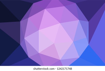 Light Pink, Blue vector low poly layout. Creative illustration in halftone style with triangles. Pattern for a brand book's backdrop.