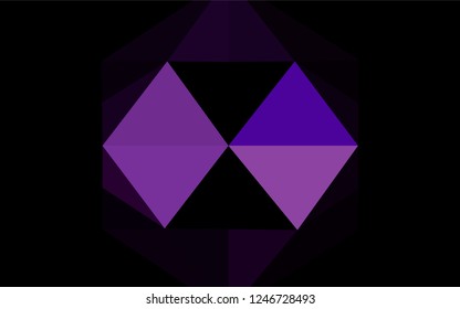 Light Pink, Blue vector low poly layout. Shining illustration, which consist of triangles. Brand new style for your business design.