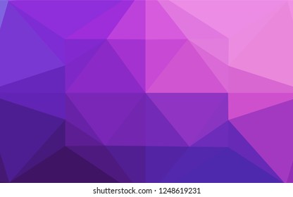 Light Pink, Blue vector low poly layout. Shining illustration, which consist of triangles. The completely new template can be used for your brand book.