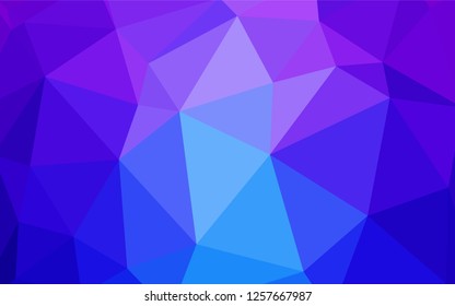Light Pink, Blue vector low poly cover. Creative illustration in halftone style with triangles. Brand new design for your business.