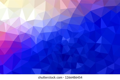 Light Pink, Blue vector low poly cover. Shining polygonal illustration, which consist of triangles. A new texture for your web site.