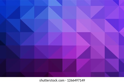 Light Pink, Blue vector low poly cover. Triangular geometric sample with gradient.  New template for your brand book.