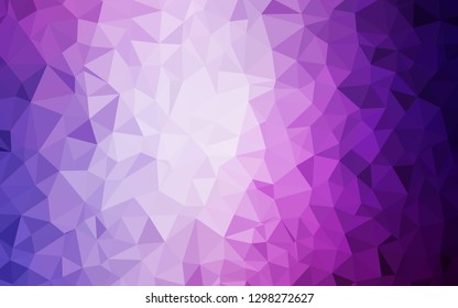 Light Pink, Blue vector low poly texture. Elegant bright polygonal illustration with gradient. Best triangular design for your business.