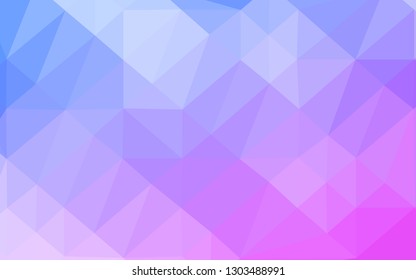 Light Pink, Blue vector low poly texture. Colorful illustration in Origami style with gradient.  Brand new design for your business.