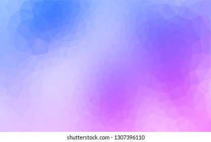 Light Pink, Blue vector low poly layout. Colorful abstract illustration with gradient. The template can be used as a background for cell phones.