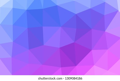 Light Pink, Blue vector low poly layout. Modern geometrical abstract illustration with gradient. Textured pattern for background.