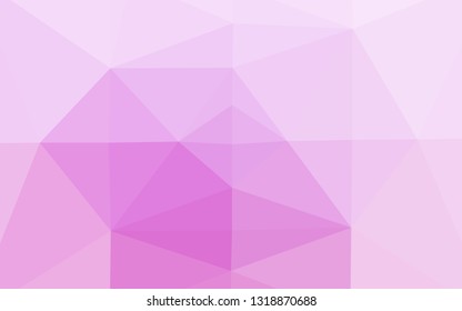 Light Pink, Blue vector low poly layout. Brand new colorful illustration in with gradient. Triangular pattern for your business design.