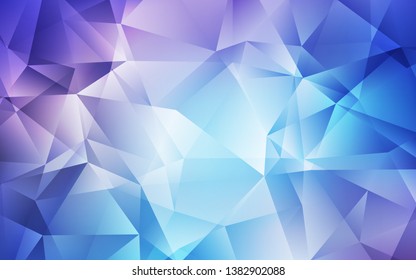 Light Pink, Blue vector low poly background. Glitter abstract illustration with an elegant triangles. Pattern for a brand book's backdrop.