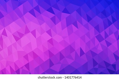 Light Pink, Blue vector low poly texture. Colorful illustration in Origami style with gradient.  New texture for your design.