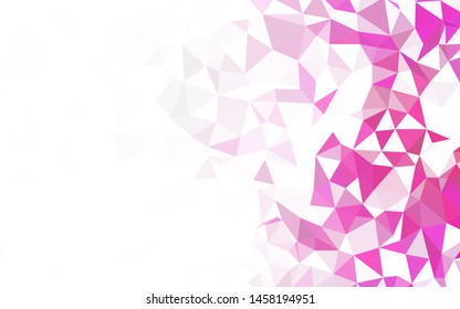Light Pink, Blue vector low poly texture. Glitter abstract illustration with an elegant triangles. New template for your brand book.