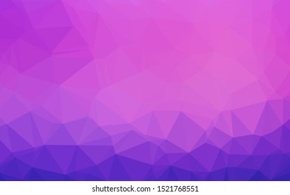 Light Pink, Blue vector low poly cover. Creative illustration in halftone style with gradient. New texture for your design.