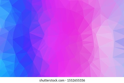 Light Pink, Blue vector low poly layout. Modern geometrical abstract illustration with gradient. Completely new template for your business design.