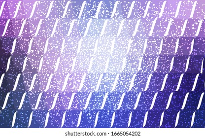 Light Pink, Blue vector low poly crystal background with snowflakes. Polygon christmas design pattern . Low poly illustration of New Year celebration.